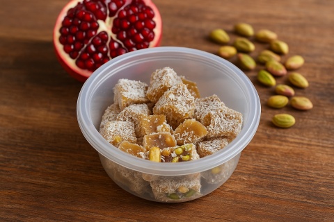 Lokum granat z pistacją Oruç Dede 200g Lokum granat z pistacją Oruç Dede 200g