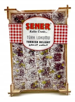Lokum tureckie z granatem i pistacjami Sener 200g