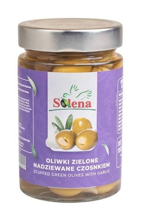 Oliwki zielone nadziewane czosnkiem Solena 480g