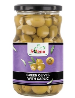 Oliwki zielone nadziewane czosnkiem Solena 480g