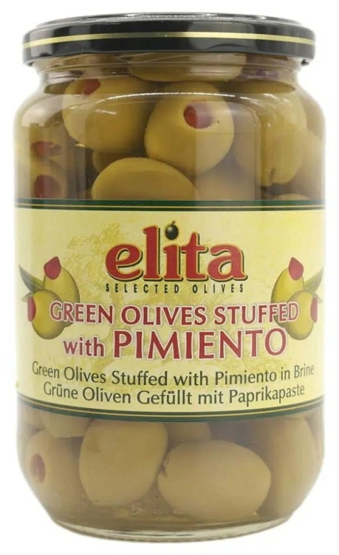 Oliwki zielone z ostrą papryką Elita 700g Oliwki zielone z ostrą papryką Elita 700g
