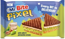 Wafelek z kremem pistacjowym Pixels Mr. Bite 28g